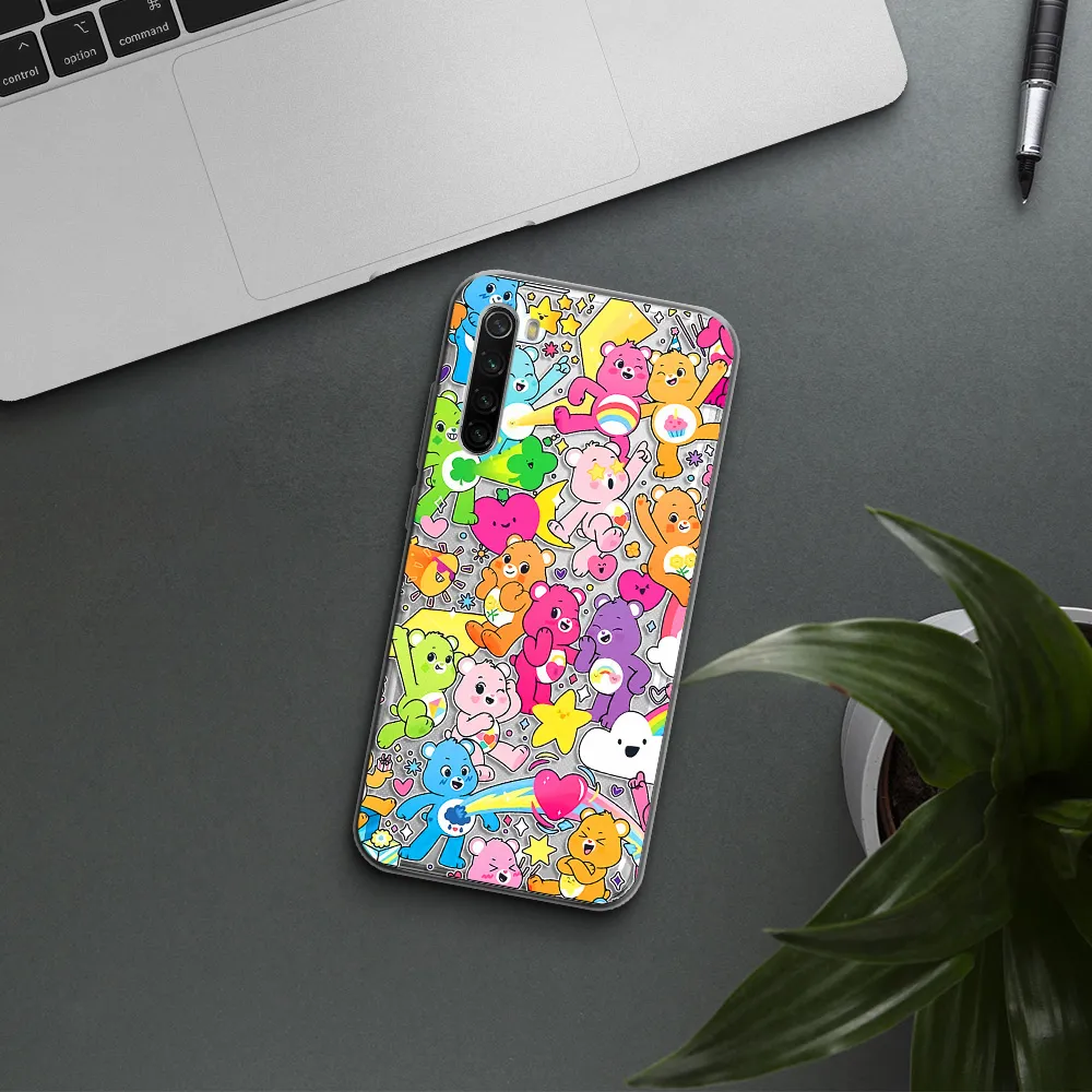 A Pattern Of Cartoon Bears Xiaomi Redmi Note 8T Clear Tpu Case