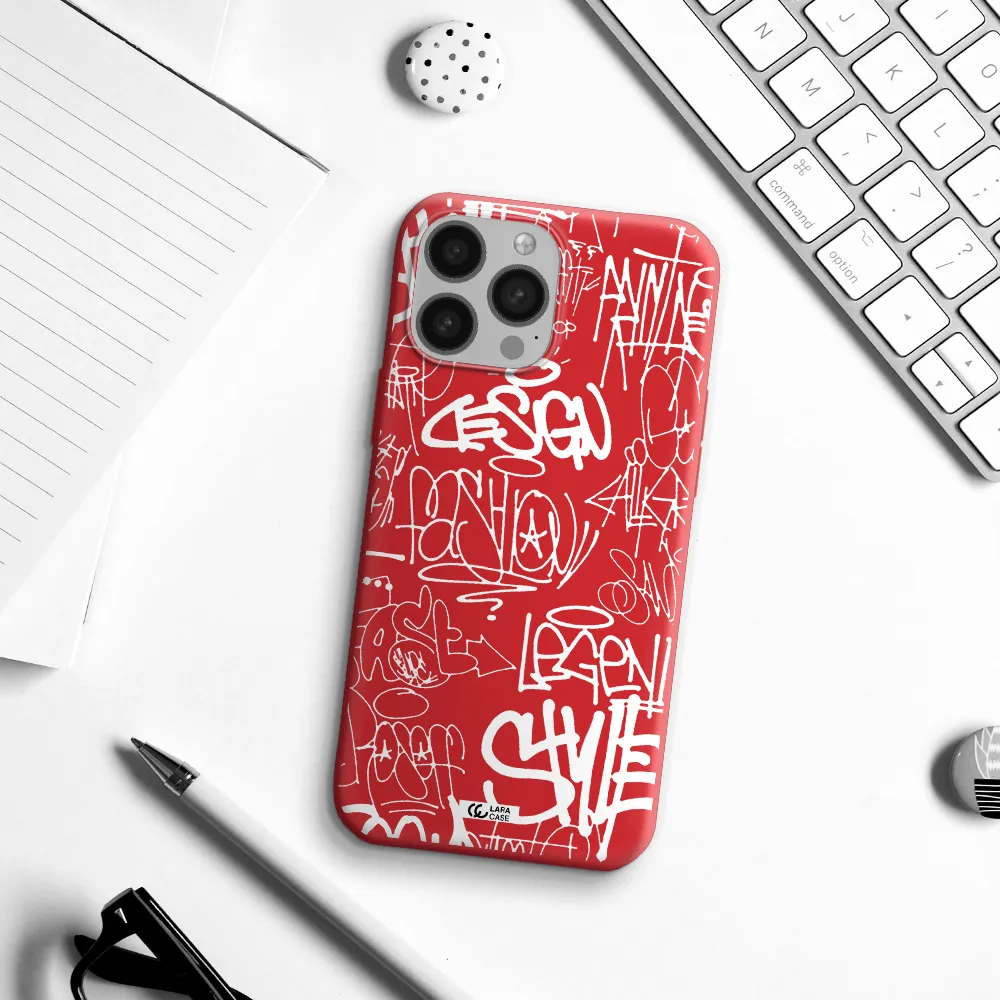 a white background with black and white clouds Apple iPhone 13 Pro Max Silicone Imperial Red Case