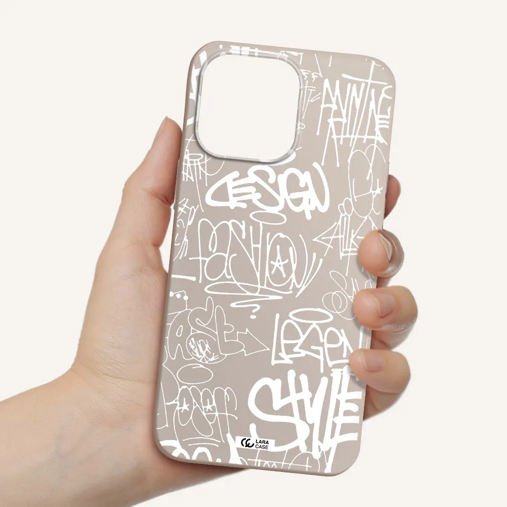 a white background with black and white clouds Apple iPhone 14 pro Silicone Stone Case