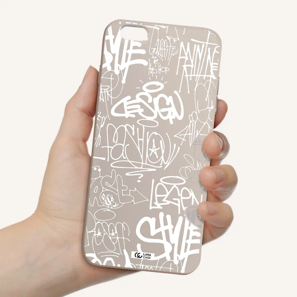 a white background with black and white clouds Apple iPhone 6 s plus Silicone Stone Case