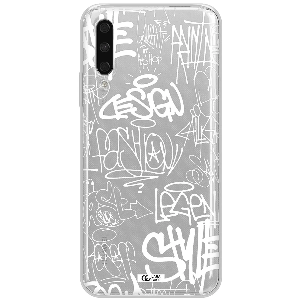 A White Background With Black And White Clouds Huawei Y9S Clear Tpu Case