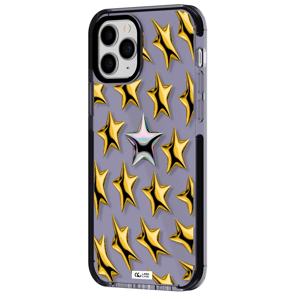 a group of gold stars Apple iPhone 11 pro max impact Lilac Case
