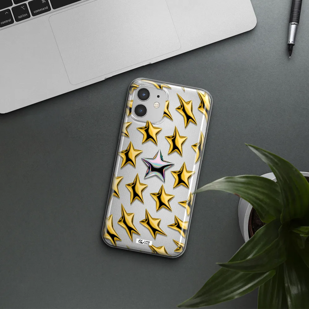 a group of gold stars Apple iPhone 12 mini Clear TPU Case