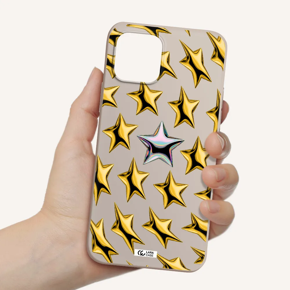 a group of gold stars Apple iPhone 12 mini Silicone Stone Case
