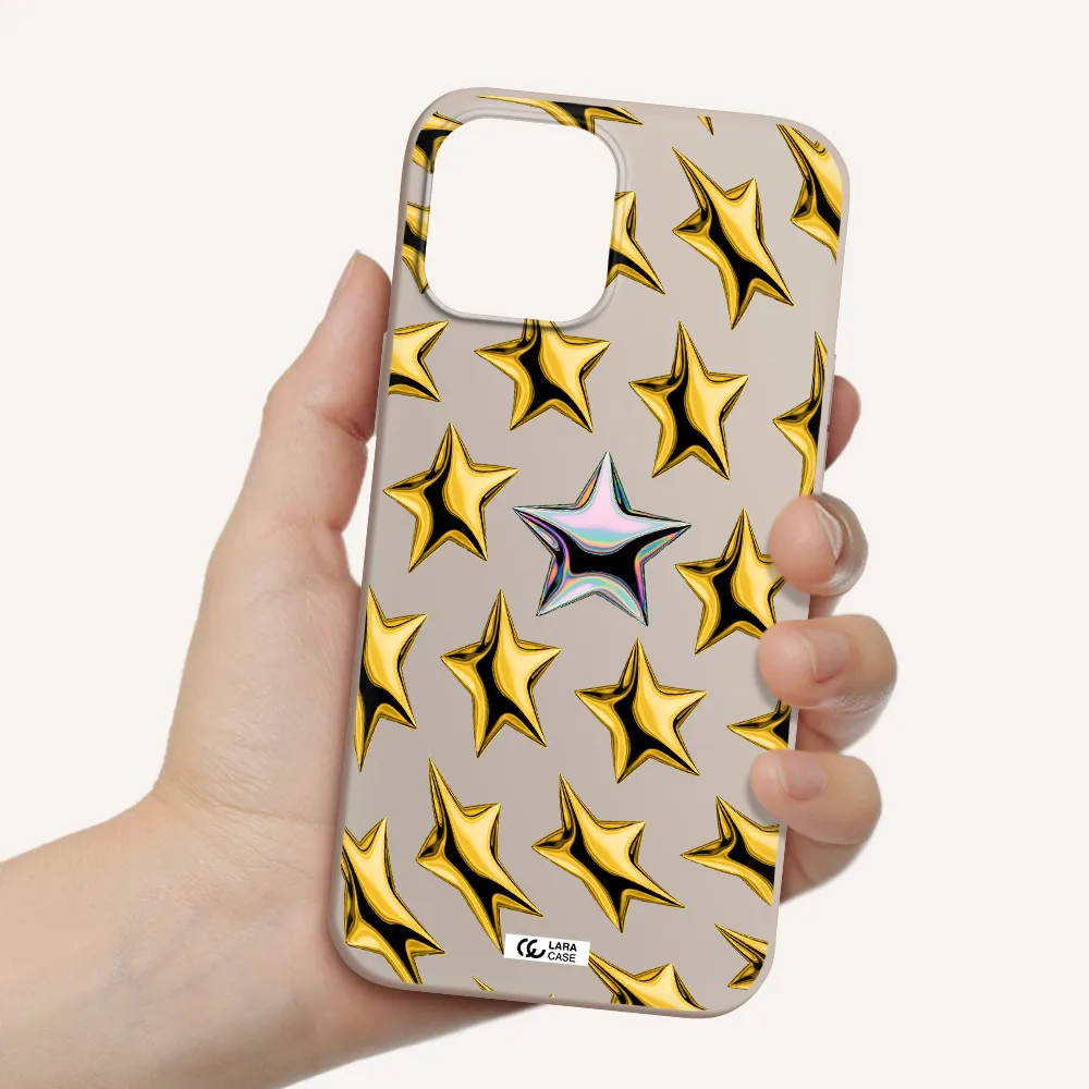a group of gold stars Apple iPhone 12 pro Silicone Stone Case