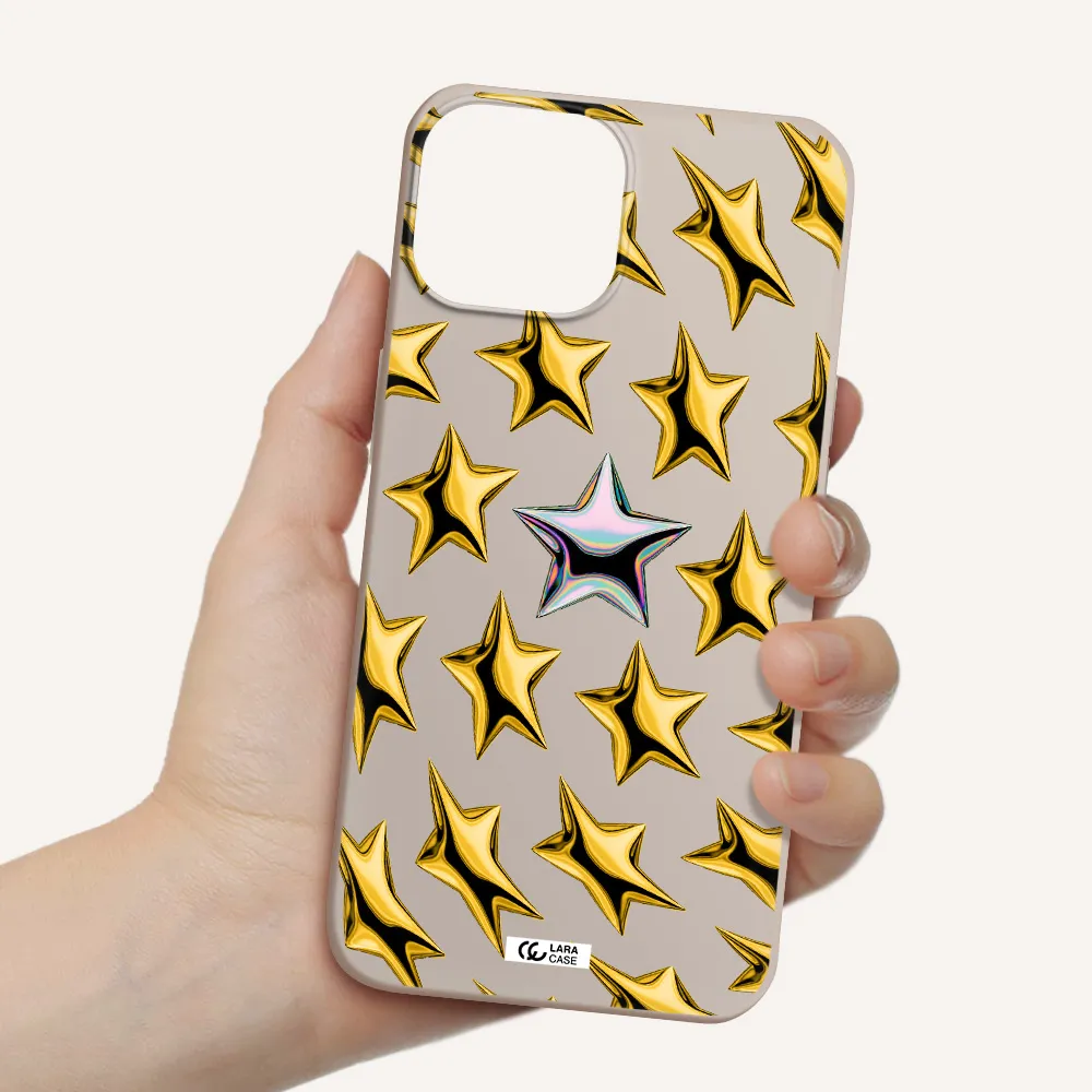 a group of gold stars Apple iPhone 13 mini Silicone Stone Case