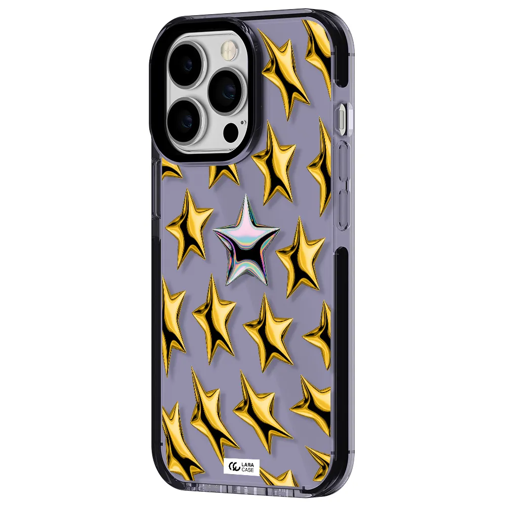 a group of gold stars Apple iPhone 13 Pro impact Lilac Case