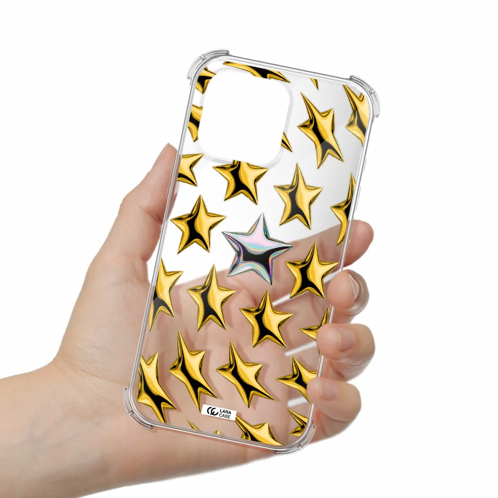 A Group Of Gold Stars Apple Iphone 16 Pro Max Clear Pc Case
