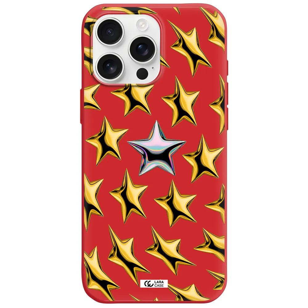 A Group Of Gold Stars Apple Iphone 16 Pro Max Silicone Stone Case