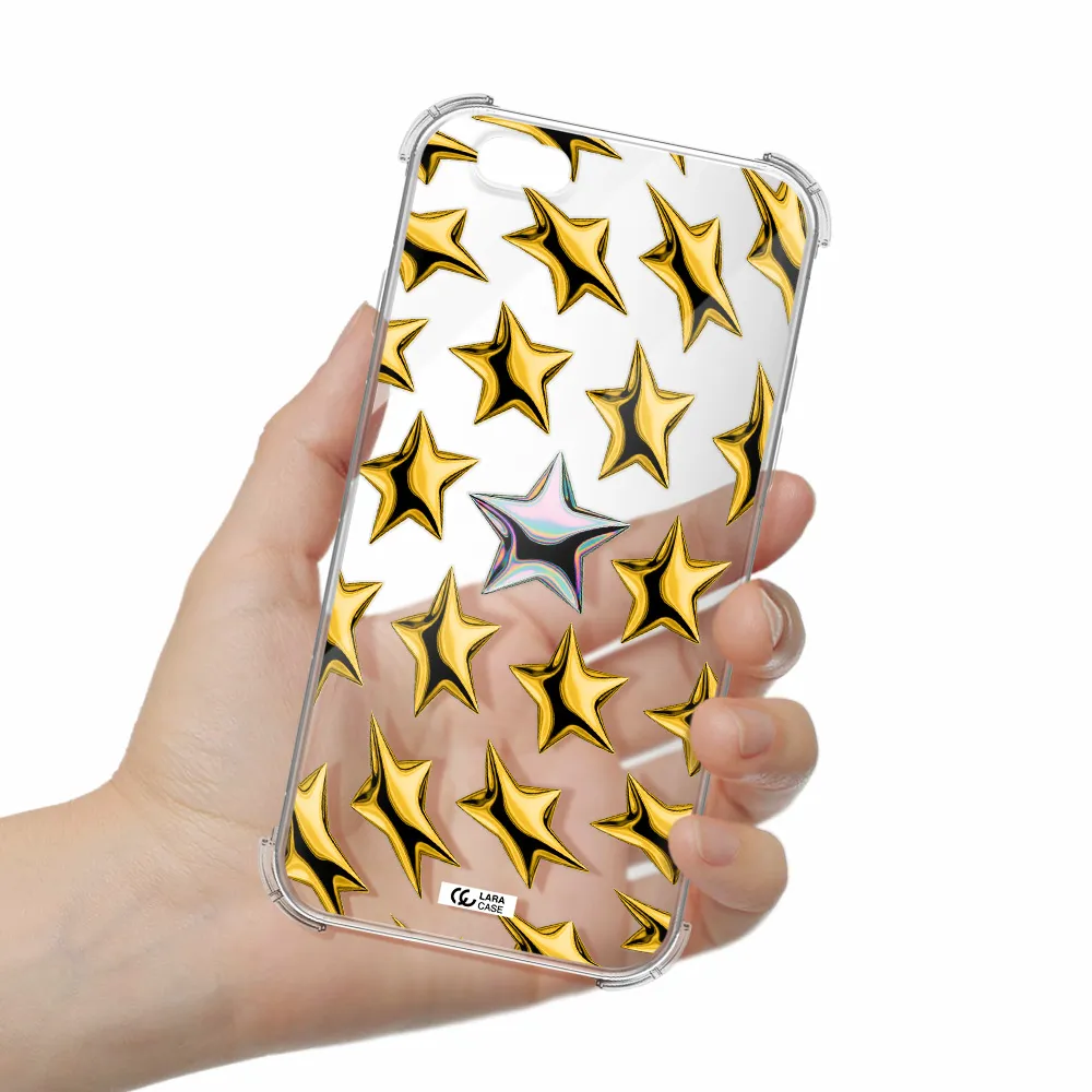a group of gold stars Apple iPhone 6 Clear PC Case
