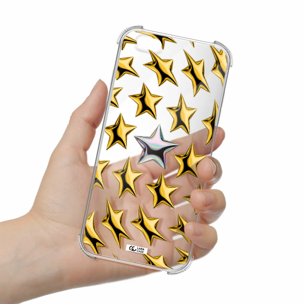 a group of gold stars Apple iPhone 6 plus Clear PC Case