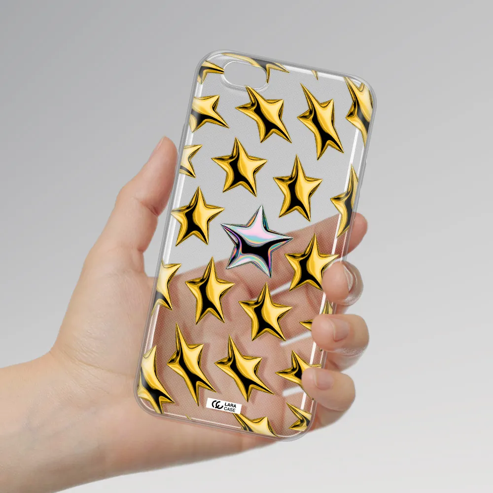 a group of gold stars Apple iPhone 6 plus Clear TPU Case