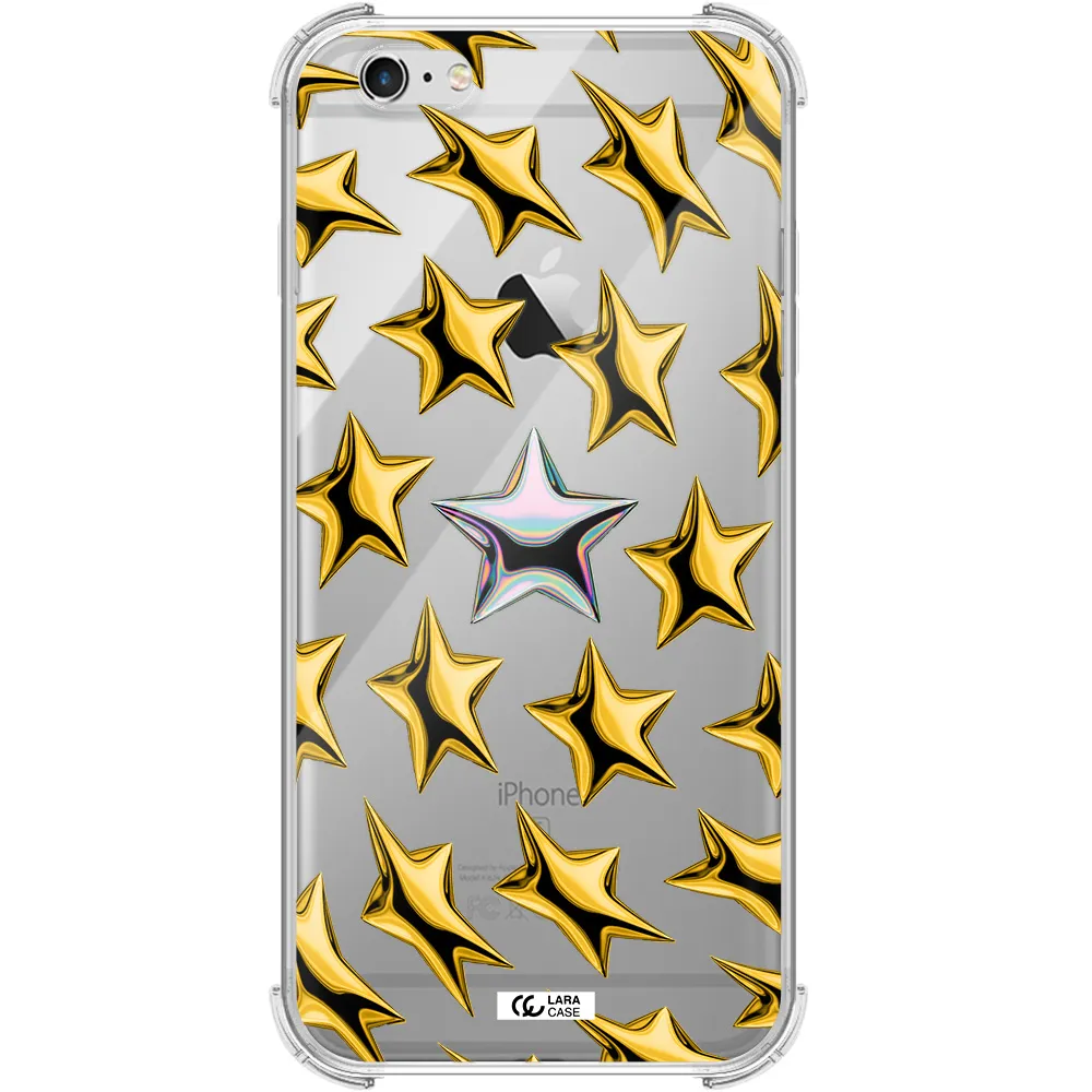 a group of gold stars Apple iPhone 6 s plus Clear PC Case