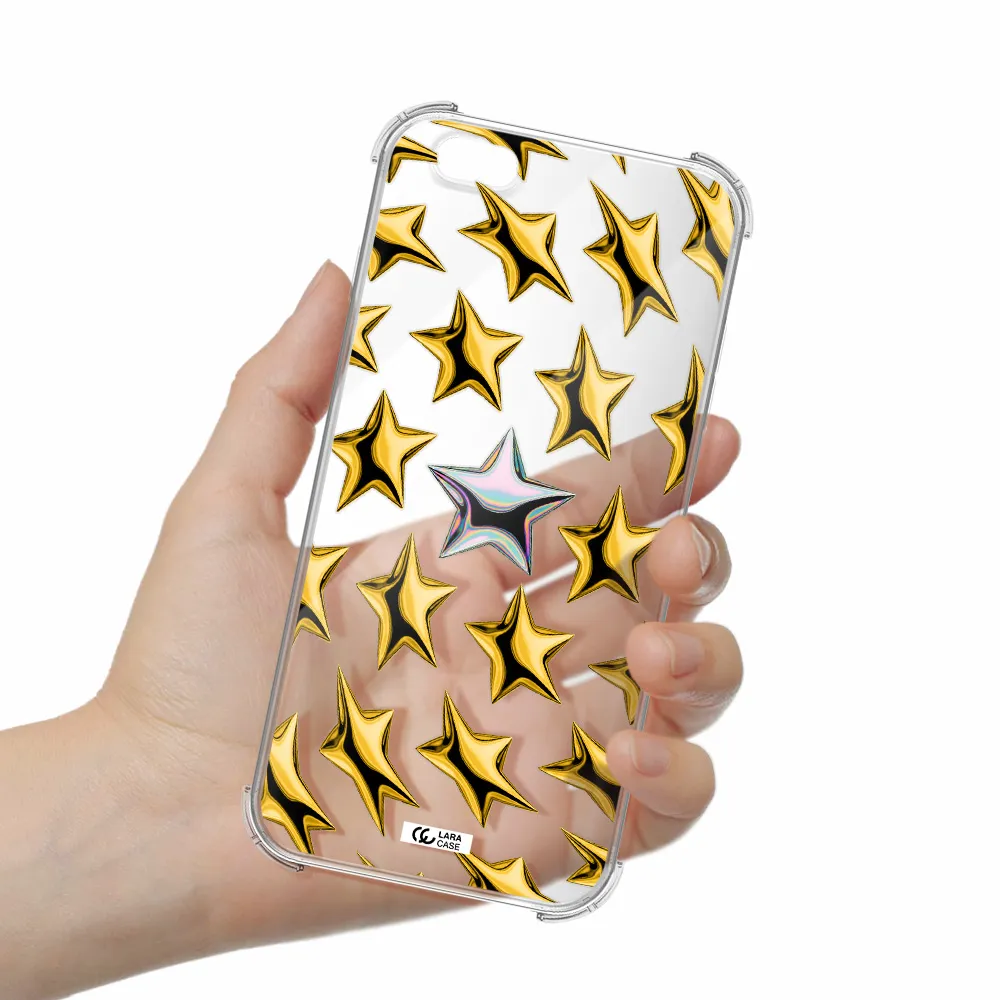 a group of gold stars Apple iPhone 6 s plus Clear PC Case