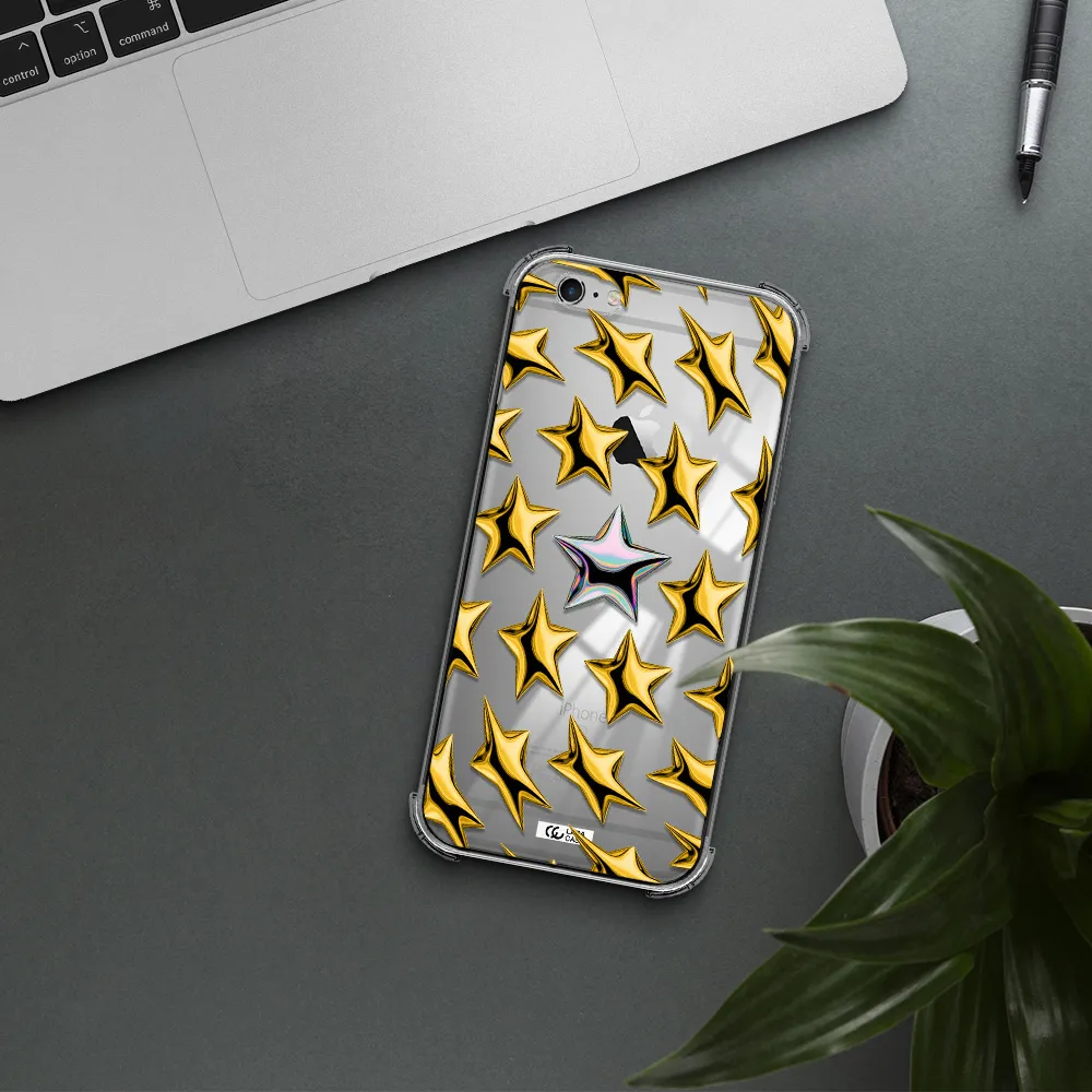 a group of gold stars Apple iPhone 6S Clear PC Case