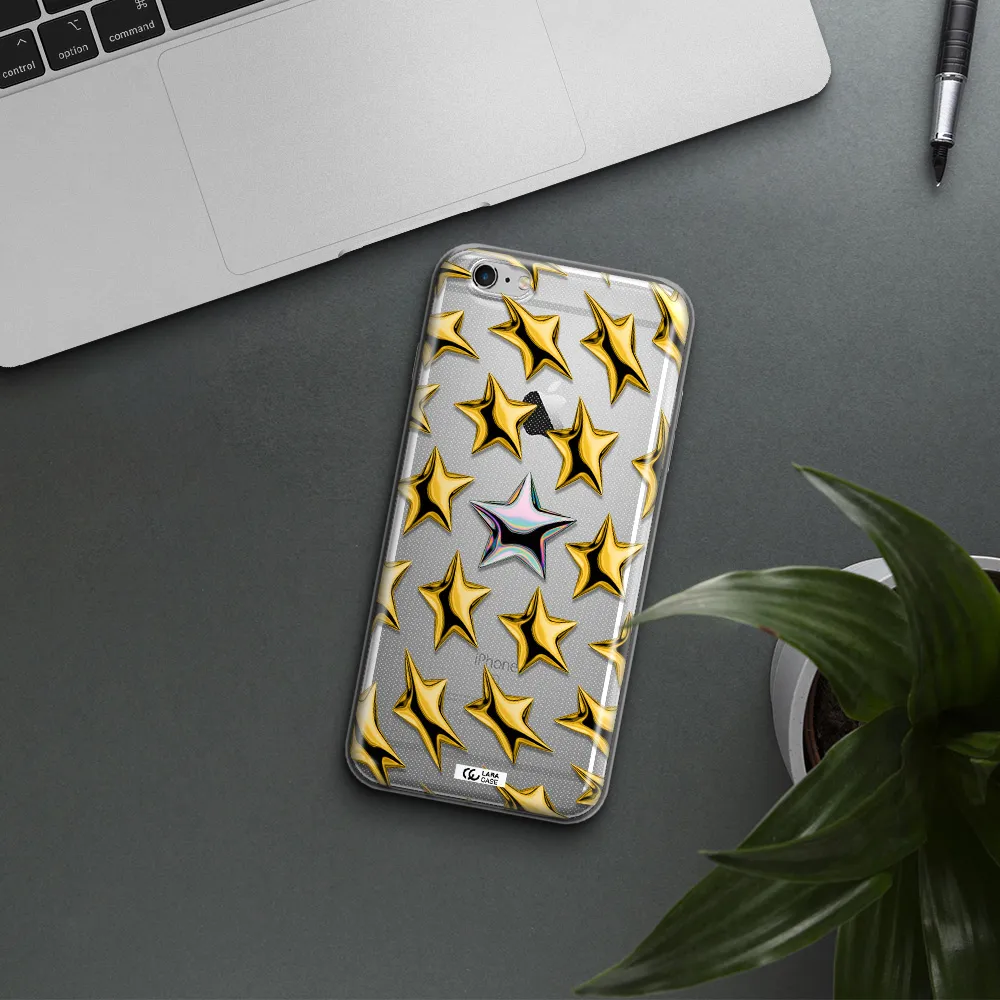 a group of gold stars Apple iPhone 6S Clear TPU Case