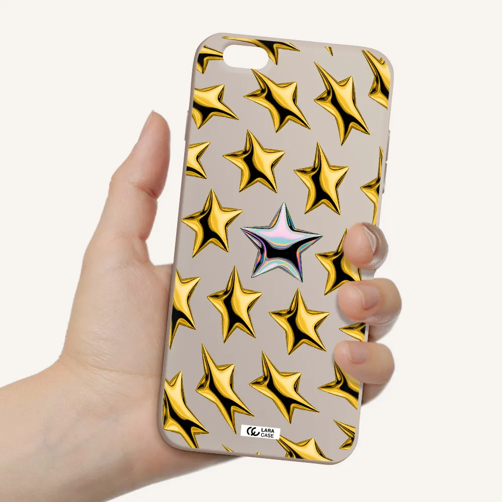 a group of gold stars Apple iPhone 6S Silicone Stone Case