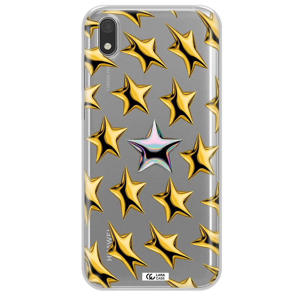 a group of gold stars Huawei Honor 8S Clear TPU Case