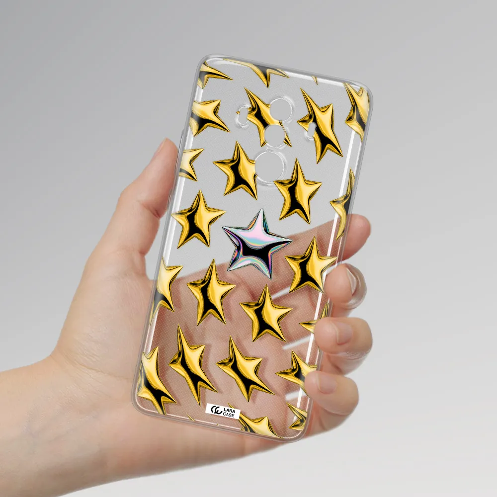 a group of gold stars Huawei Mate 10 Clear TPU Case