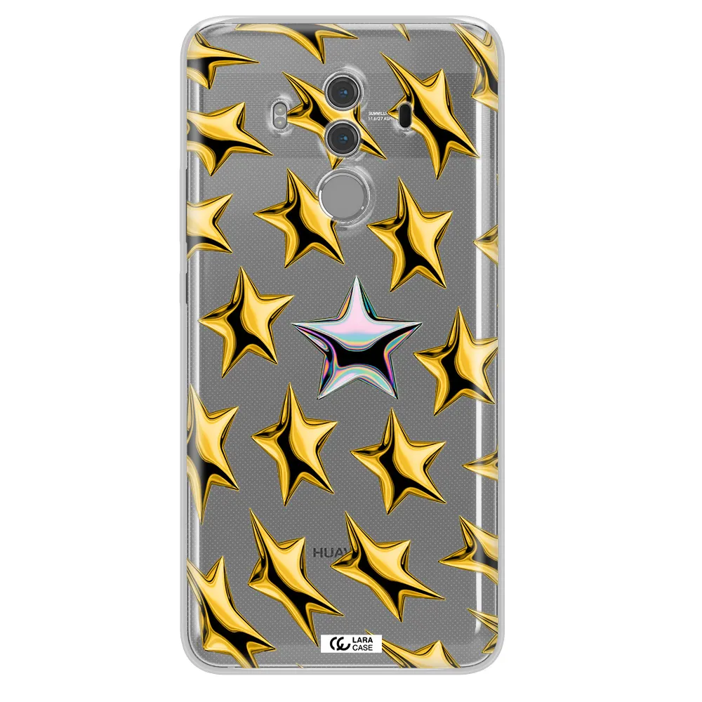 a group of gold stars Huawei Mate 10 Pro Clear TPU Case
