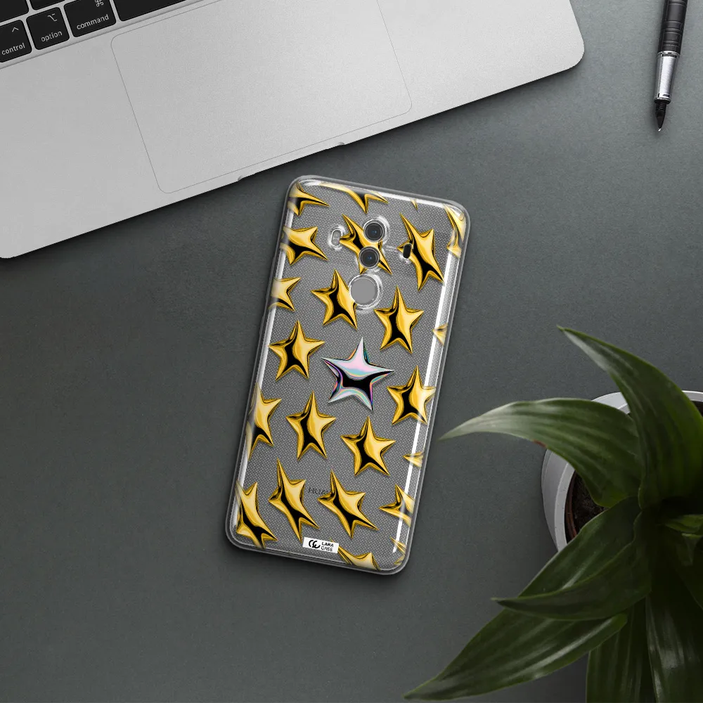 a group of gold stars Huawei Mate 10 Pro Clear TPU Case