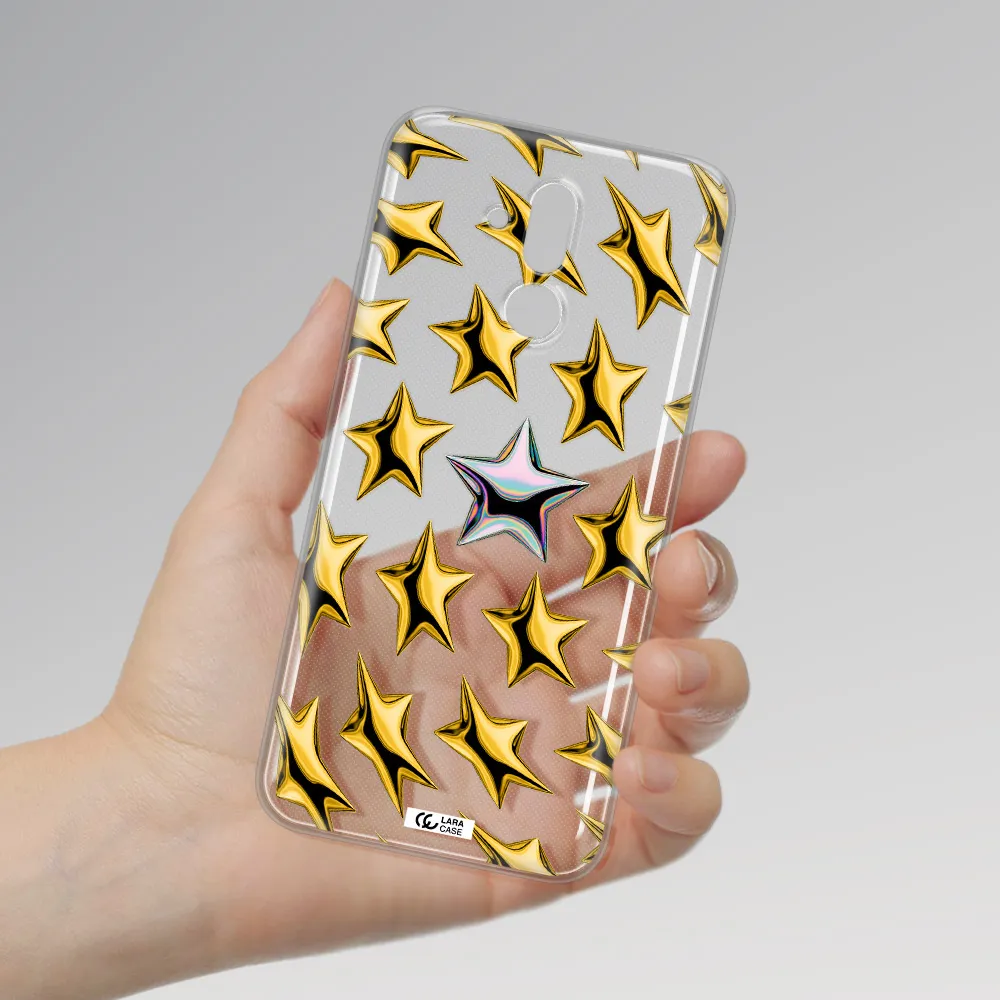 a group of gold stars Huawei Mate 20 Lite Clear TPU Case