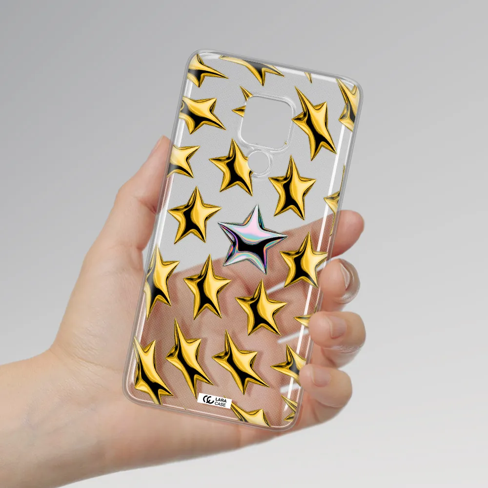 a group of gold stars Huawei Mate 20X Clear TPU Case