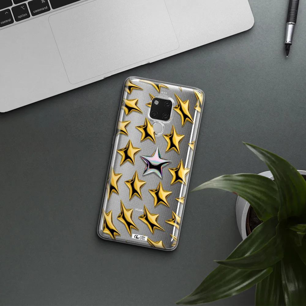 a group of gold stars Huawei Mate 20X Clear TPU Case