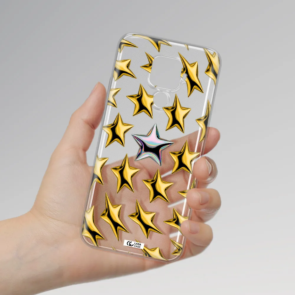 a group of gold stars Huawei Mate 30 Lite Clear TPU Case