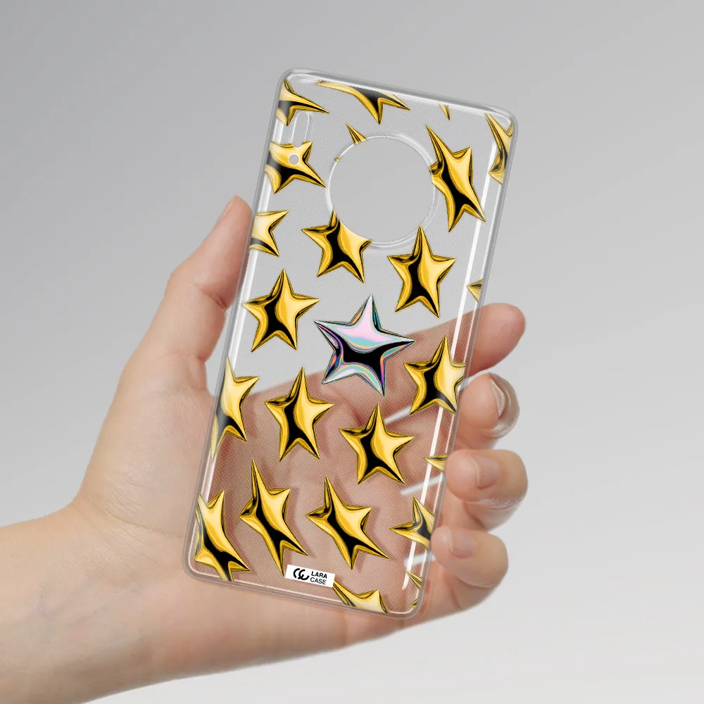 a group of gold stars Huawei Mate 30 Pro Clear TPU Case