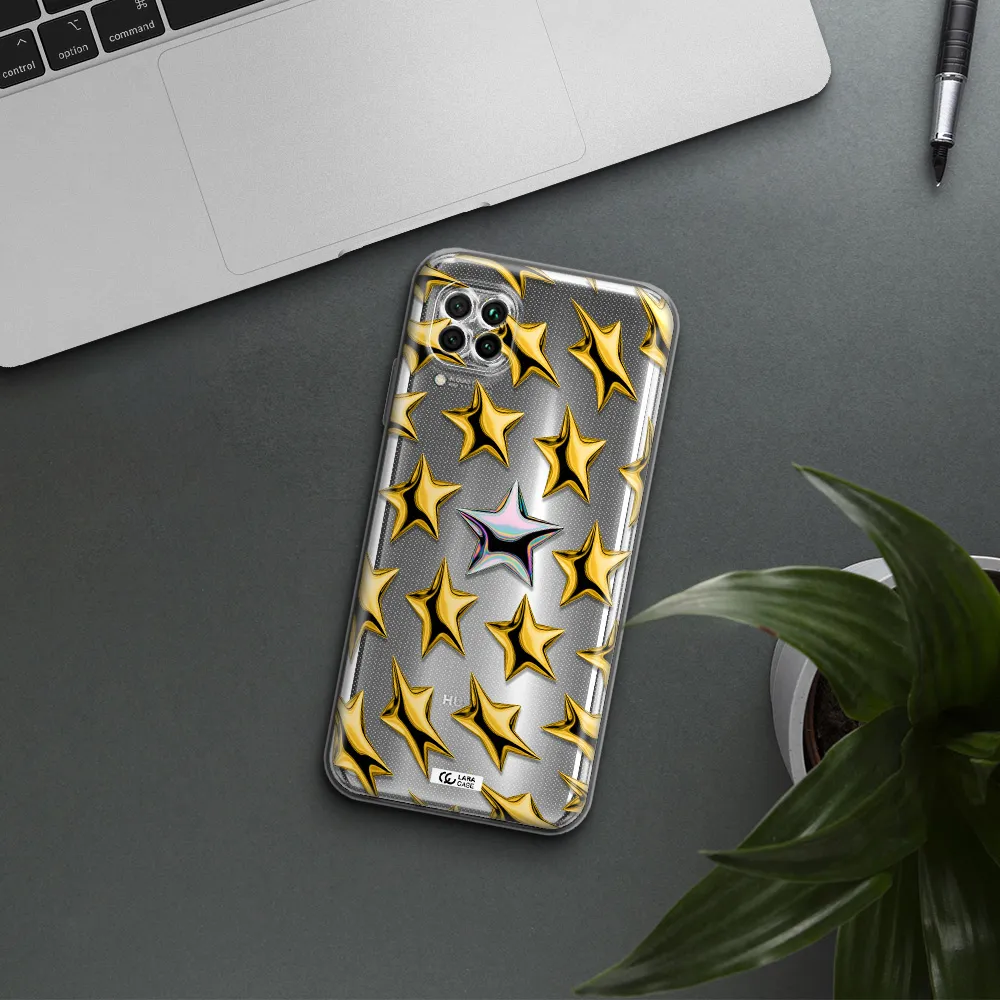 A Group Of Gold Stars Huawei Nova 7I Clear Tpu Case