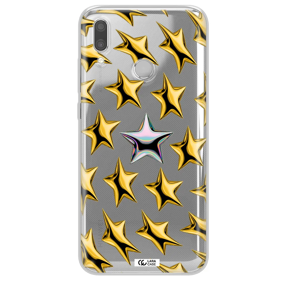 a group of gold stars Huawei P Smart 2019 Clear TPU Case