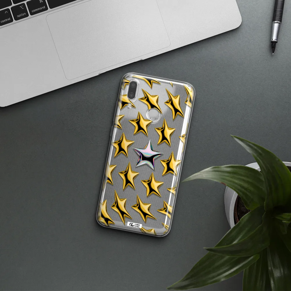a group of gold stars Huawei P Smart 2019 Clear TPU Case