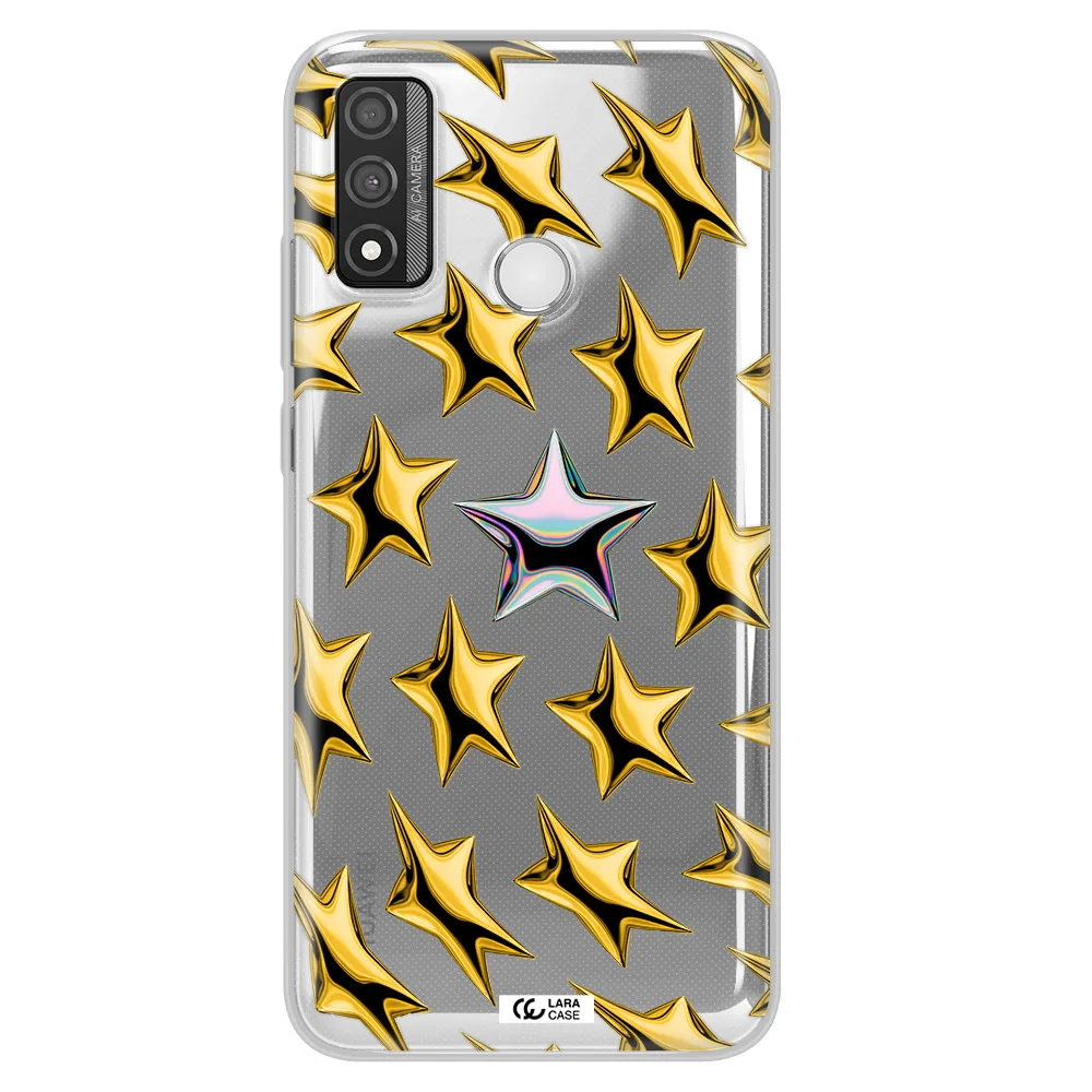 a group of gold stars Huawei P Smart 2020 Clear TPU Case