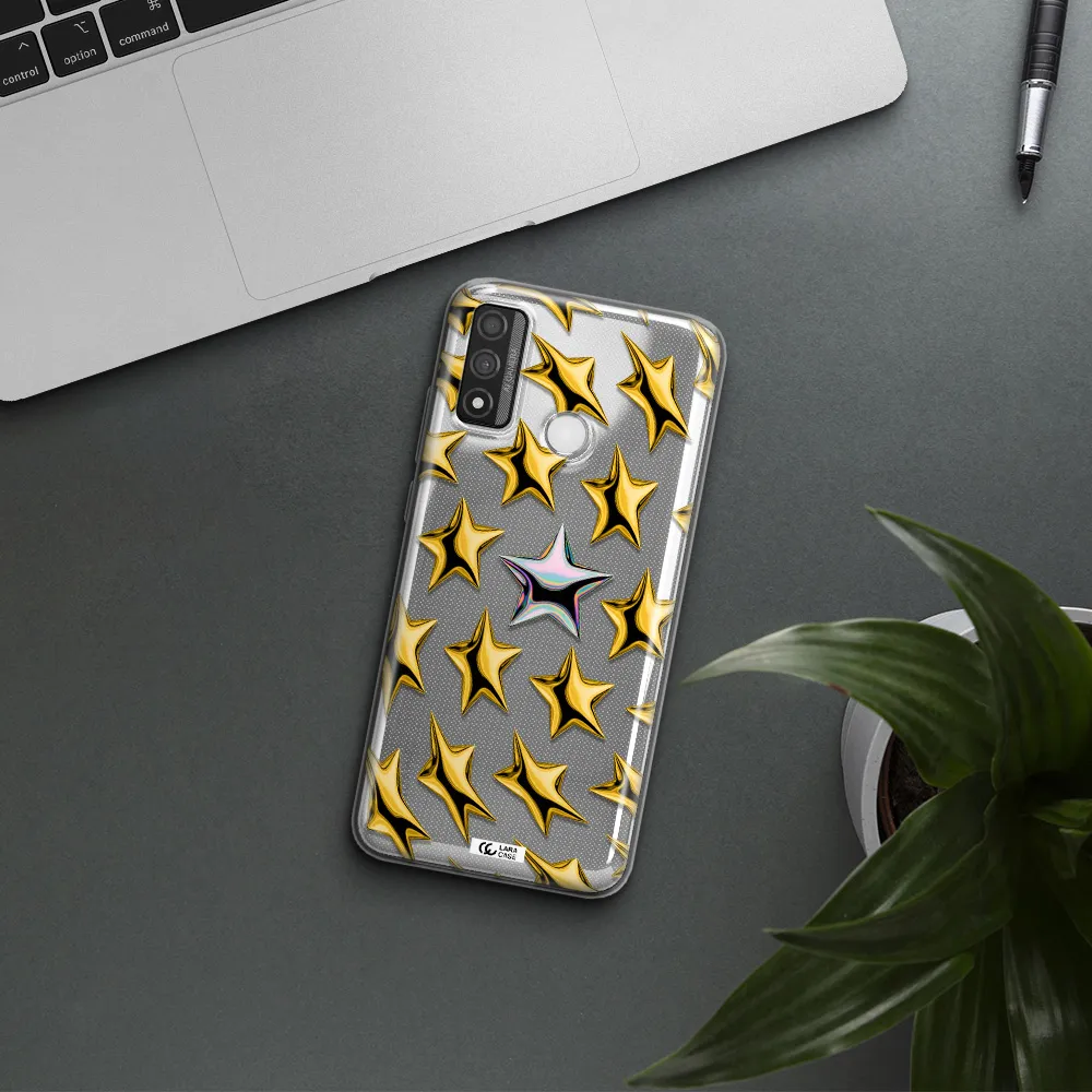 a group of gold stars Huawei P Smart 2020 Clear TPU Case