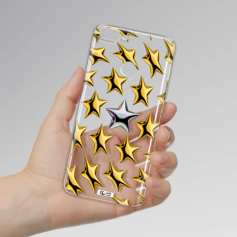 a group of gold stars Huawei P Smart Clear TPU Case