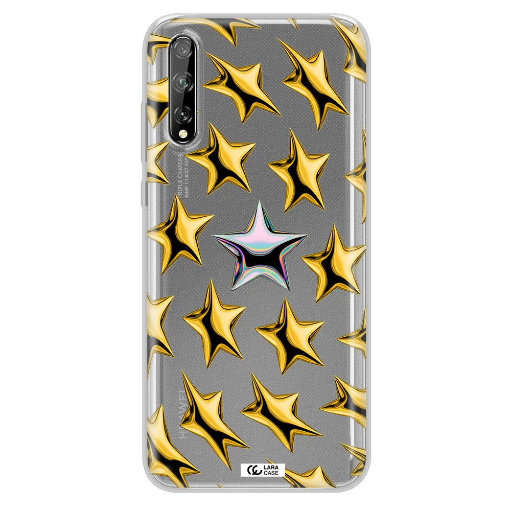 a group of gold stars Huawei P Smart S Clear TPU Case