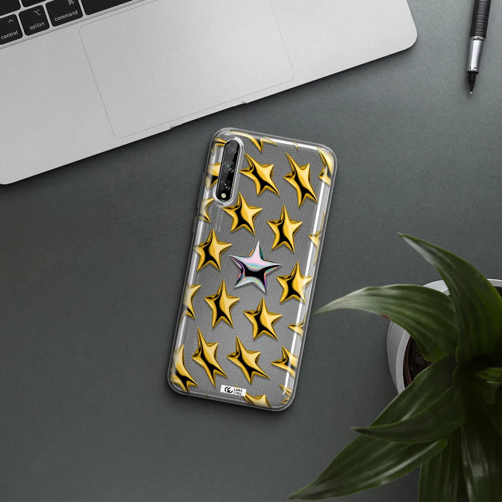 a group of gold stars Huawei P Smart S Clear TPU Case