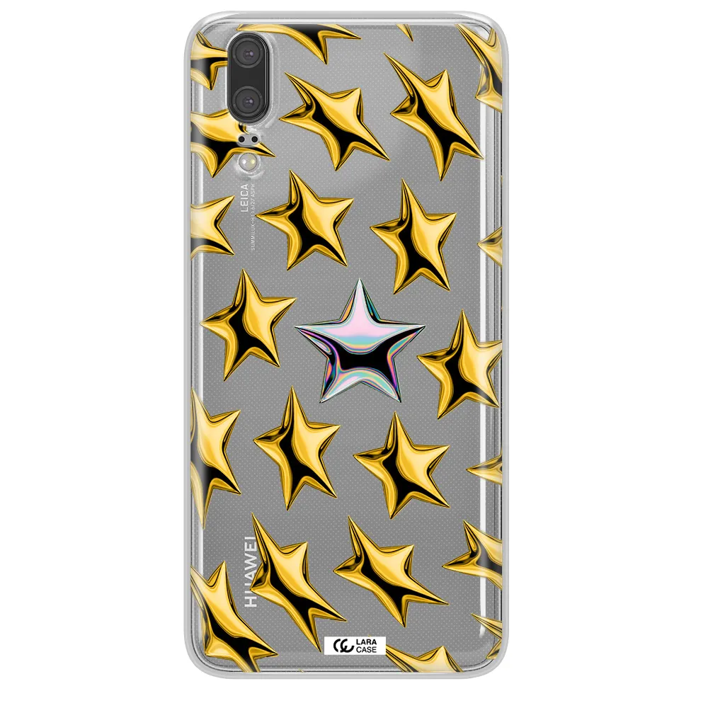 a group of gold stars Huawei P20 Clear TPU Case