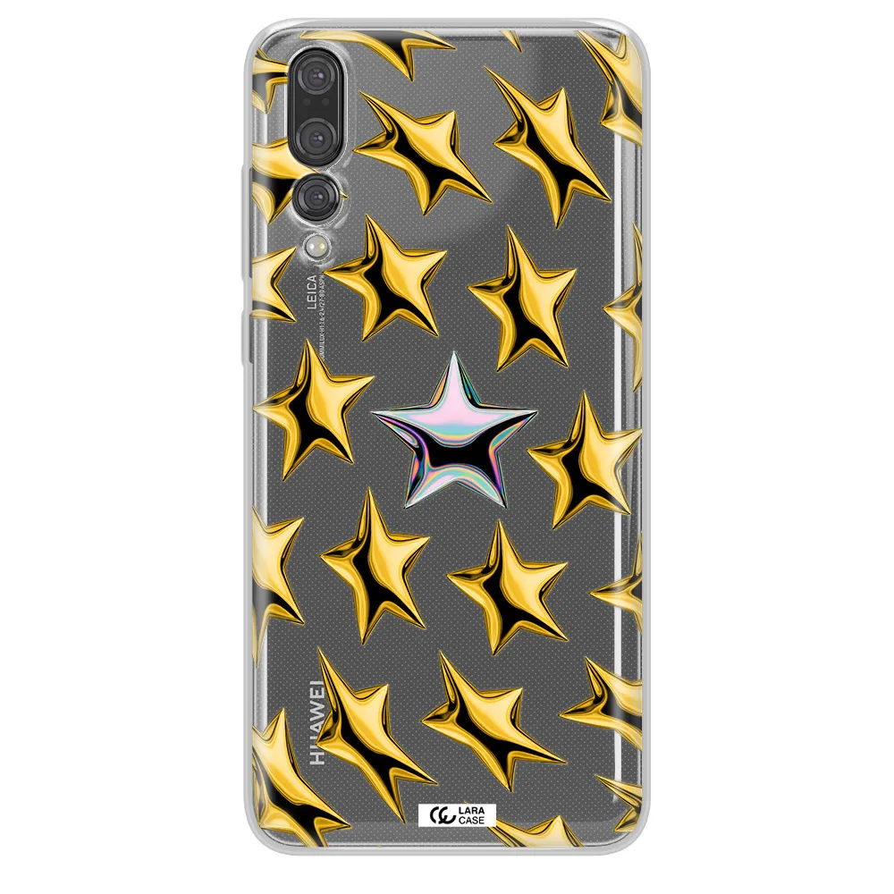 a group of gold stars Huawei P20 Pro Clear TPU Case