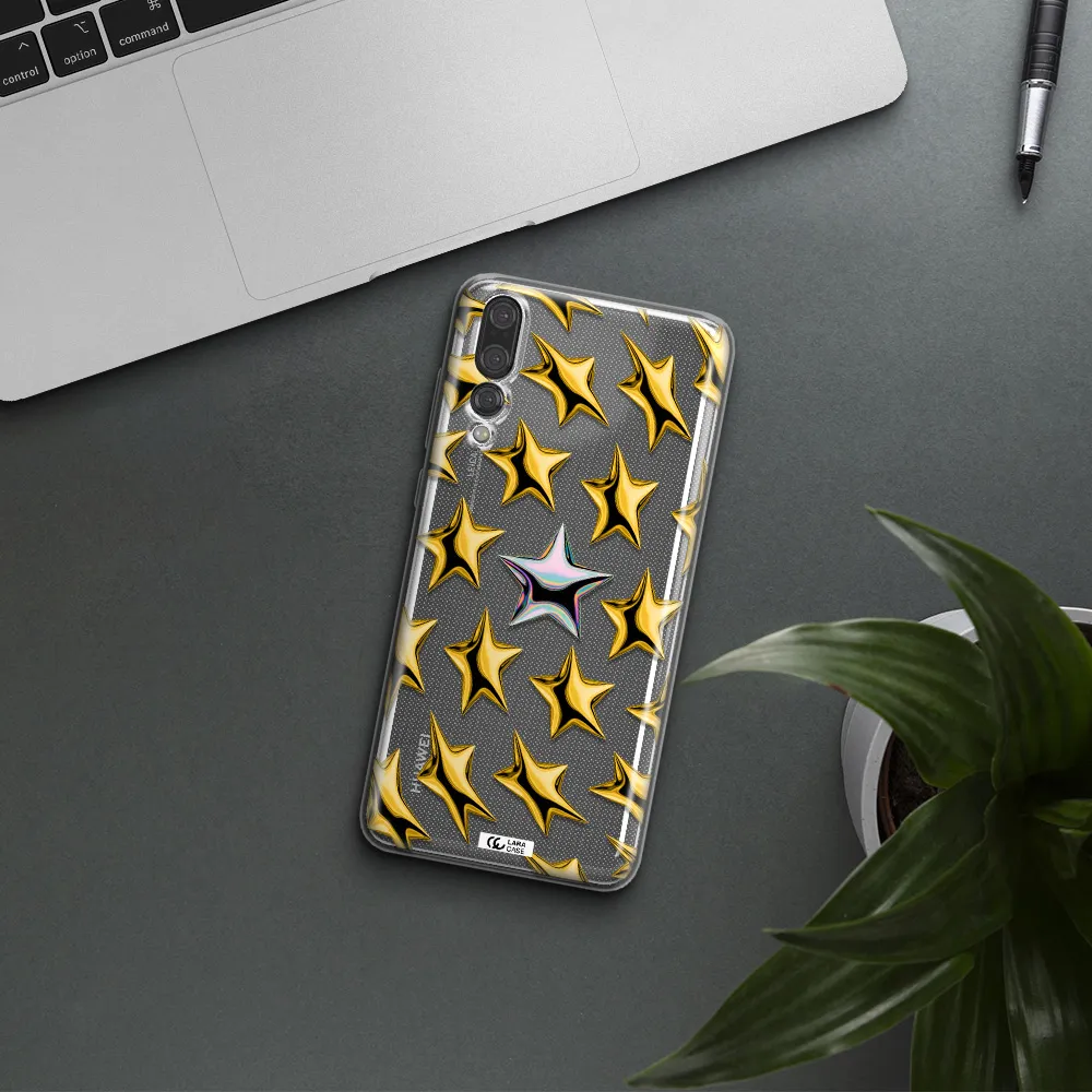 a group of gold stars Huawei P20 Pro Clear TPU Case