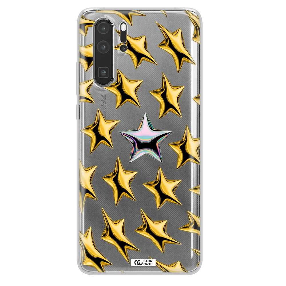 a group of gold stars Huawei P30 Pro Clear TPU Case