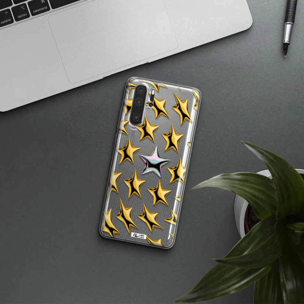 a group of gold stars Huawei P30 Pro Clear TPU Case