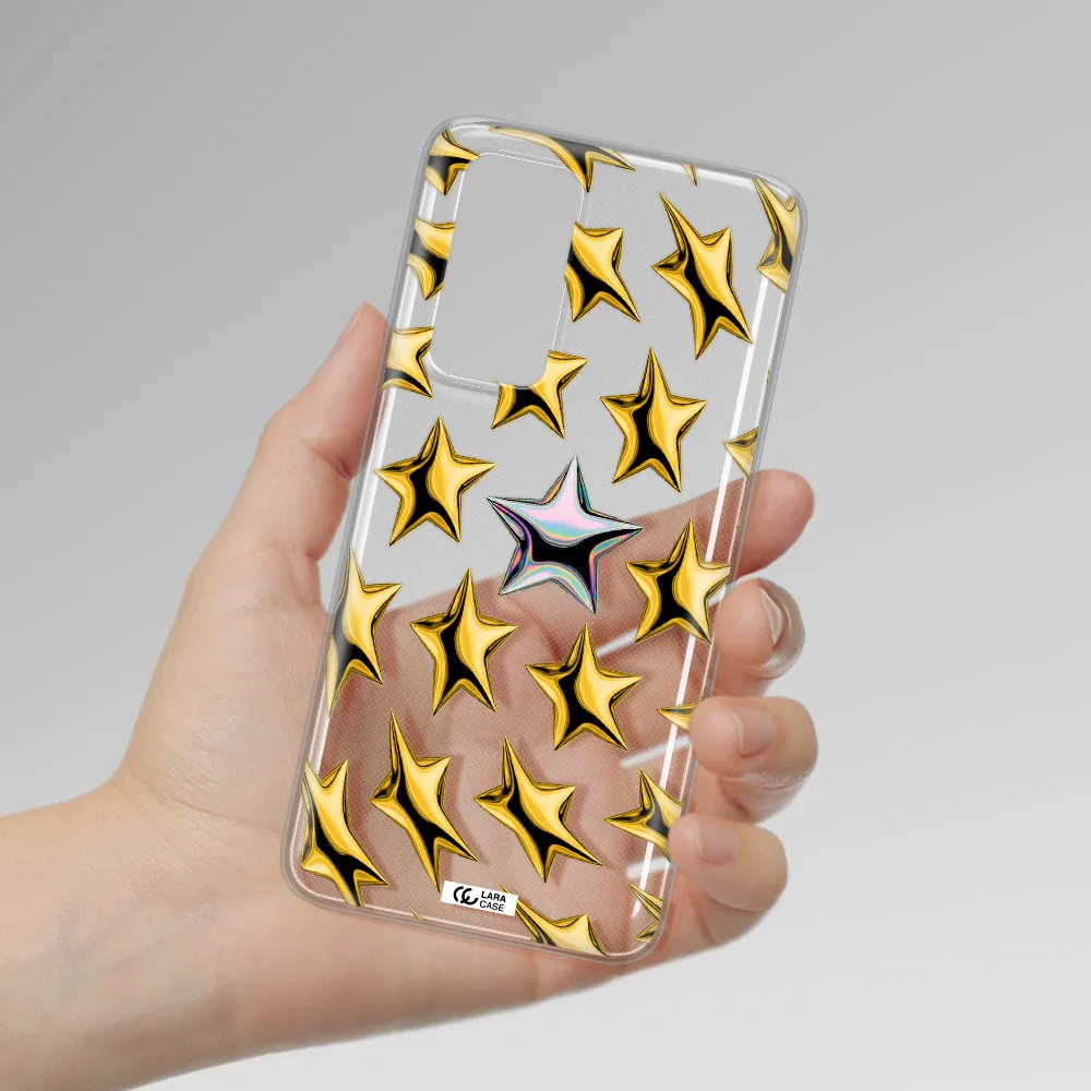 a group of gold stars Huawei P40 Clear TPU Case