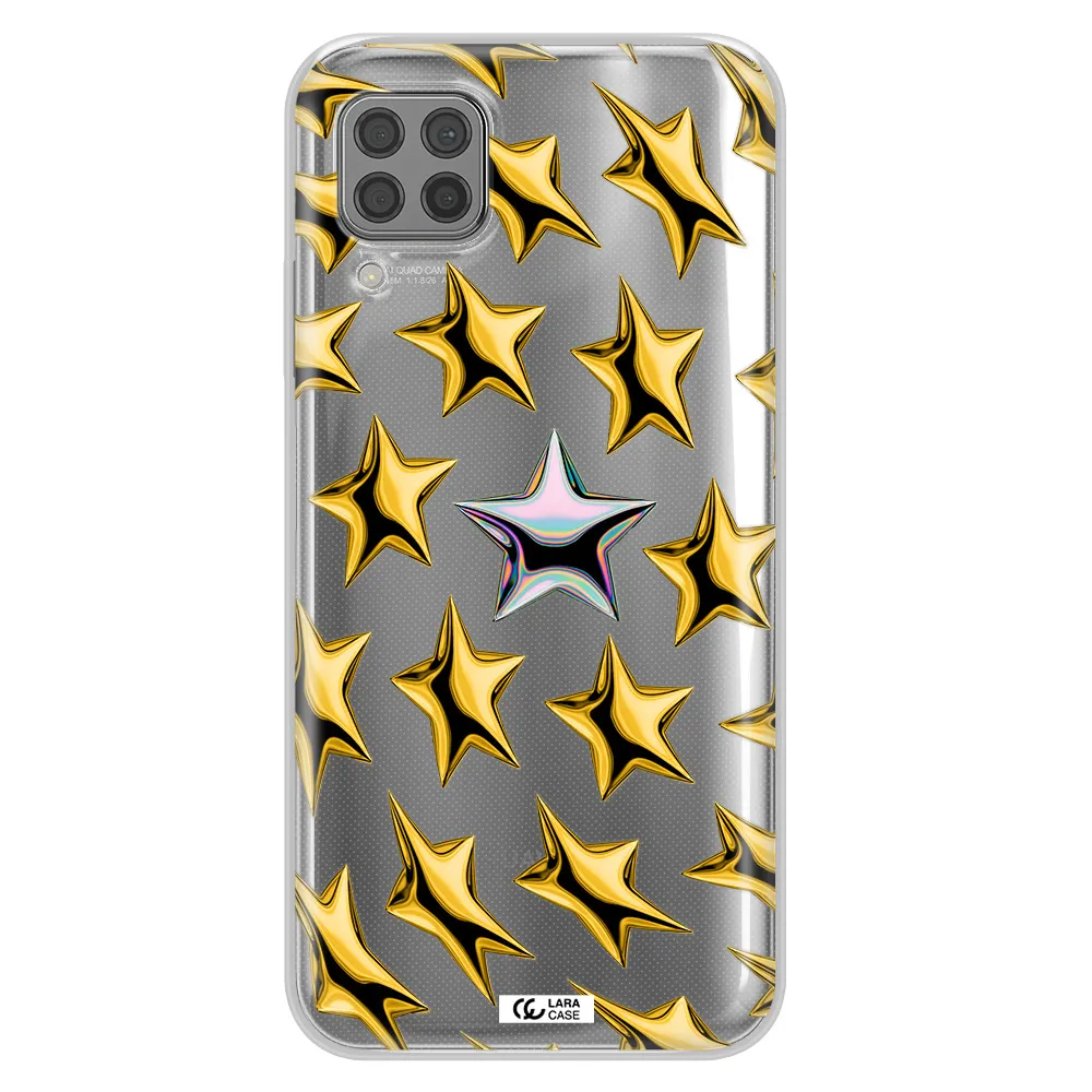 a group of gold stars Huawei P40 Lite Clear TPU Case