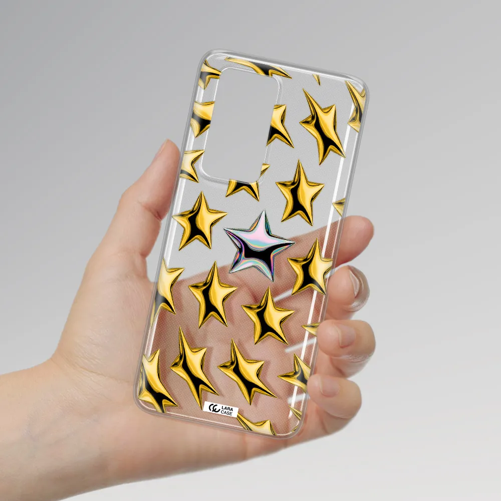 a group of gold stars Huawei P40 Pro Clear TPU Case