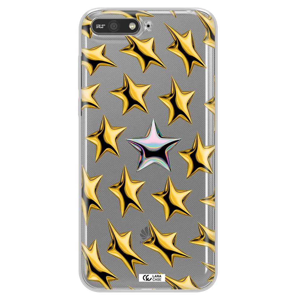 a group of gold stars Huawei Y6 2018 Clear TPU Case