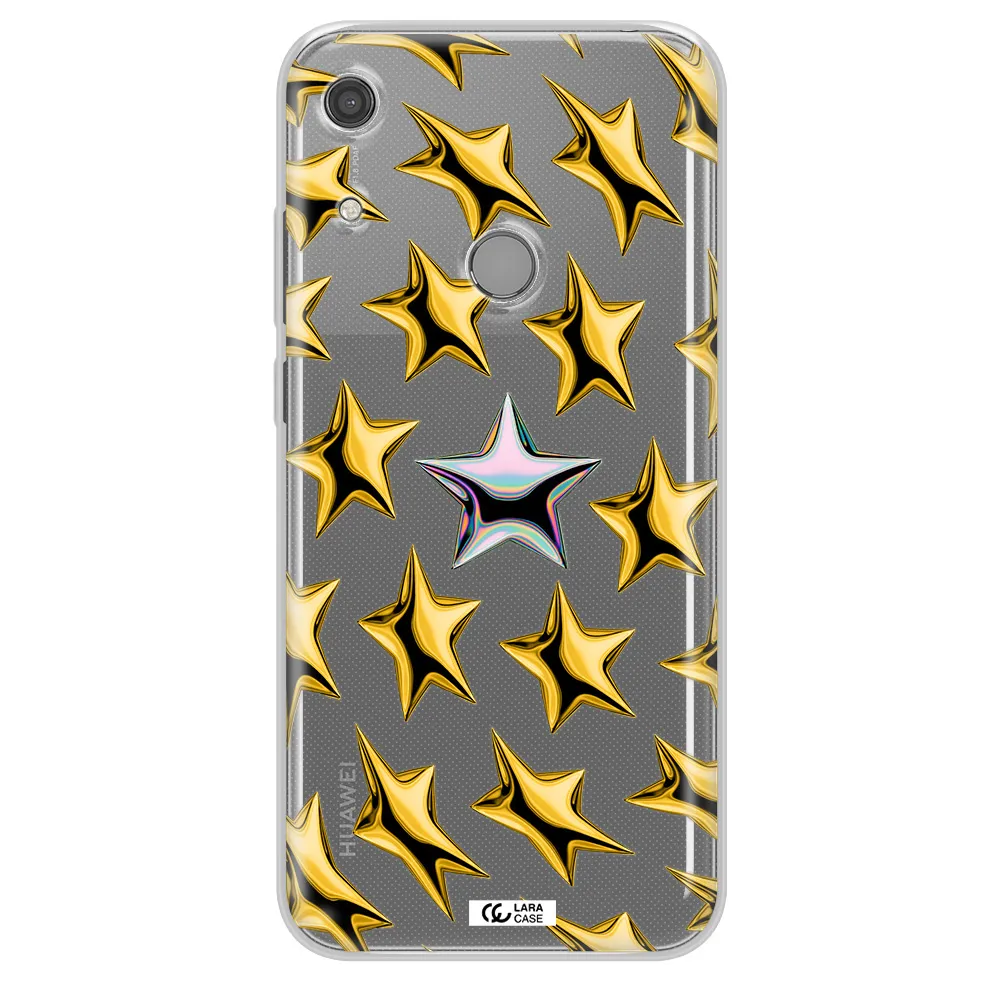 a group of gold stars Huawei Y6S Clear TPU Case