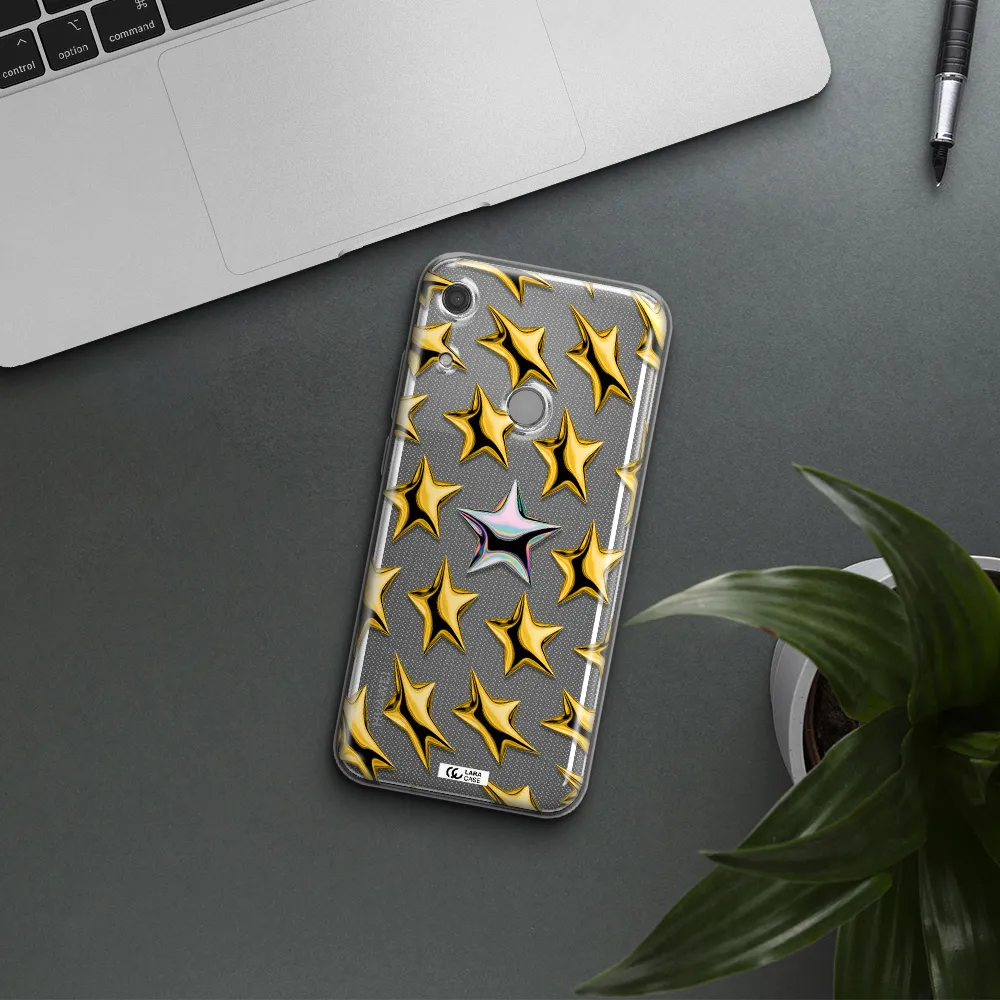 a group of gold stars Huawei Y6S Clear TPU Case