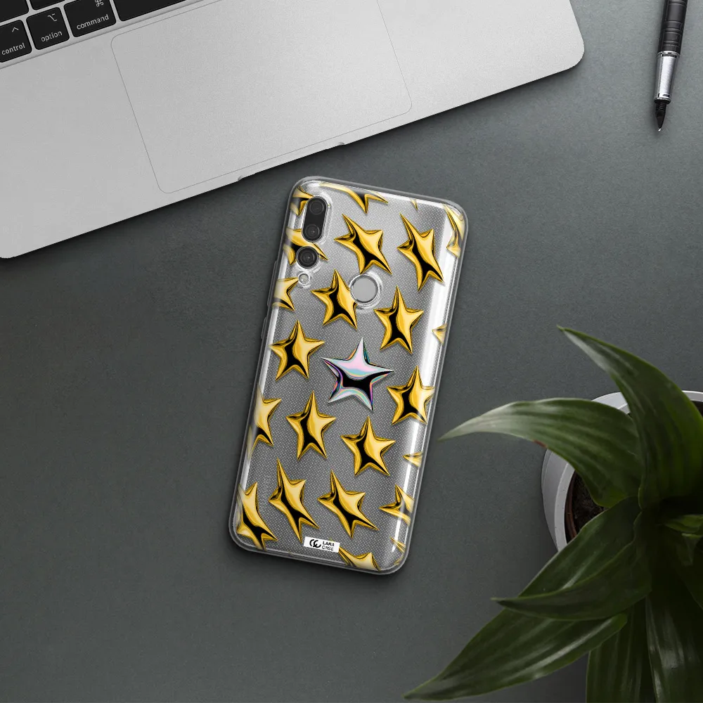a group of gold stars Huawei Y9 Prime 2019 Clear TPU Case